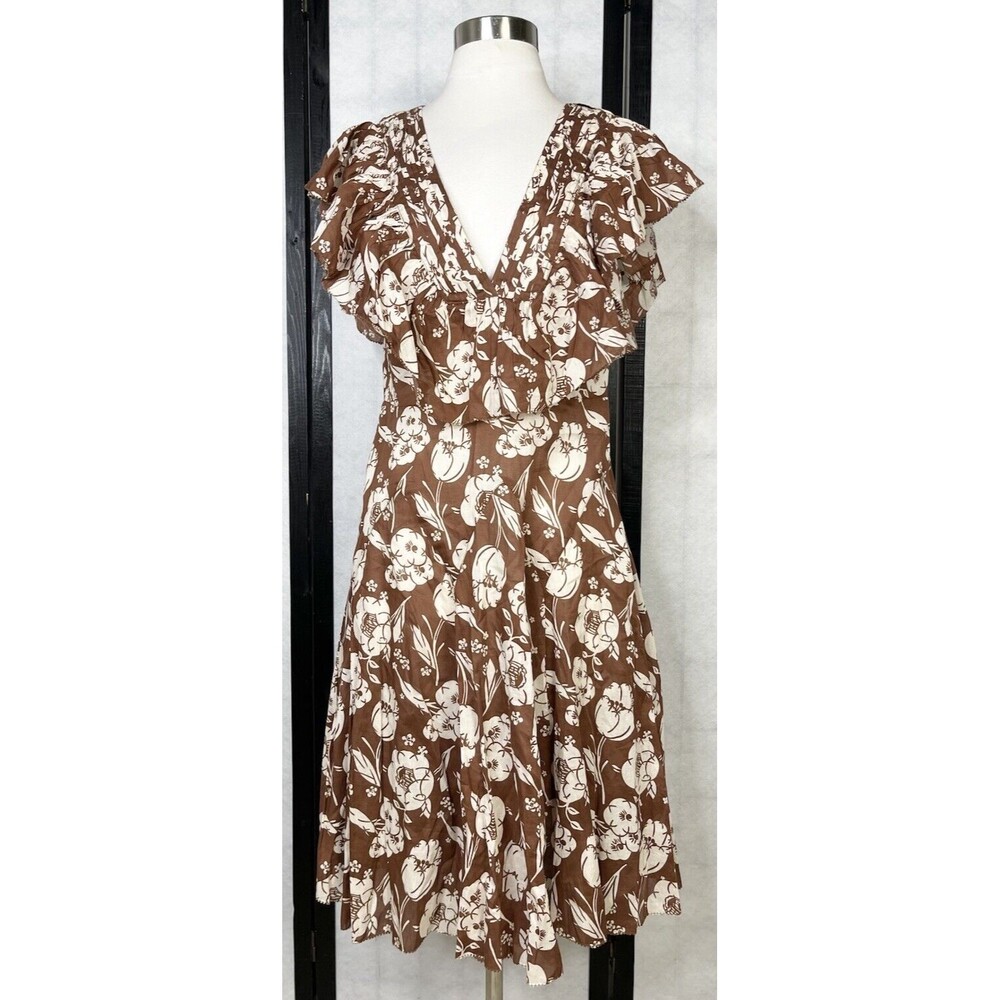THE GREAT Women’s The Renaissance Dress. Hickory Whisper Floral. Size: 1